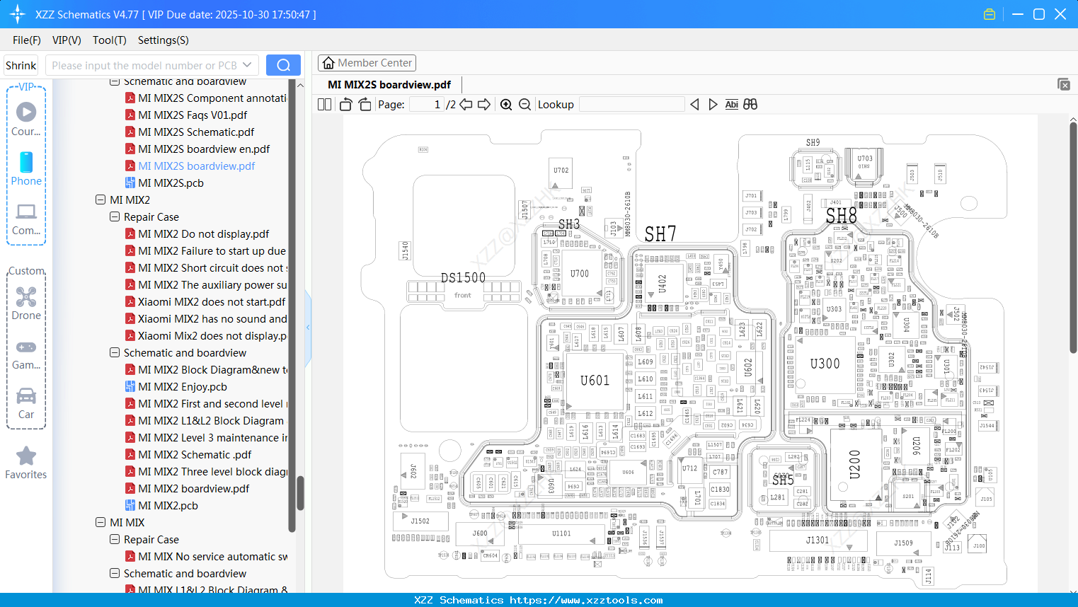 Xiaomi MI MIX2S Boardview